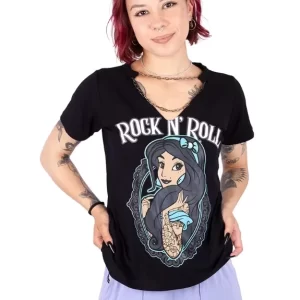 Blusa Corrente Princesa Lady Tattoo Preta