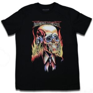 Camiseta Megadeth Flame - XXX(4G), Preto