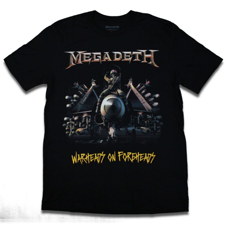 Camiseta Megadeth Warheads on Foreheads - P, Preto