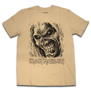 camiseta bege iron maiden killers oficial 100% algodão