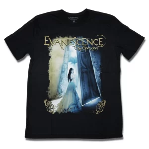 camiseta evanescence open door preta 100% algodão