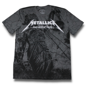 Camiseta Cinza Metallica And Justice For All da marca consulado do rock