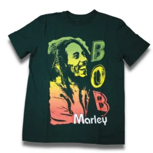 Camiseta verde bob marley da marca consulado do rock